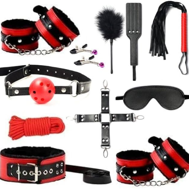 Bondaged Kit Adult Bondaged Restraints Sex, Bondage Gear Accessories BDSM Kit Bed Restraints 11pcs_0