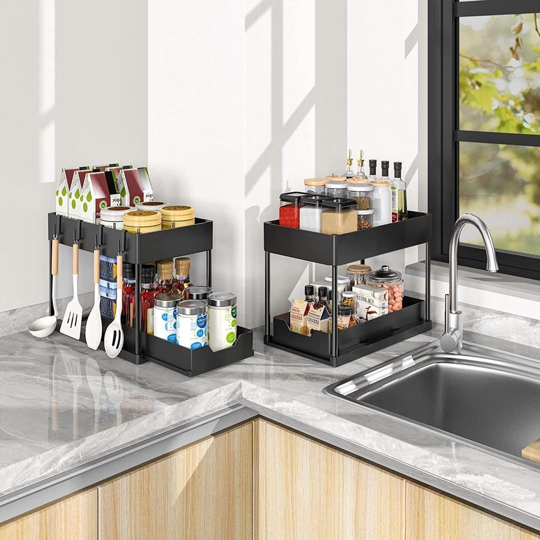 Double Sliding Under Sink Organizers and Storage _1