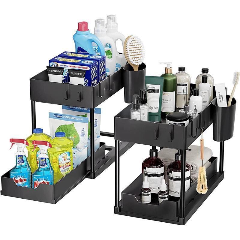 Double Sliding Under Sink Organizers and Storage _4