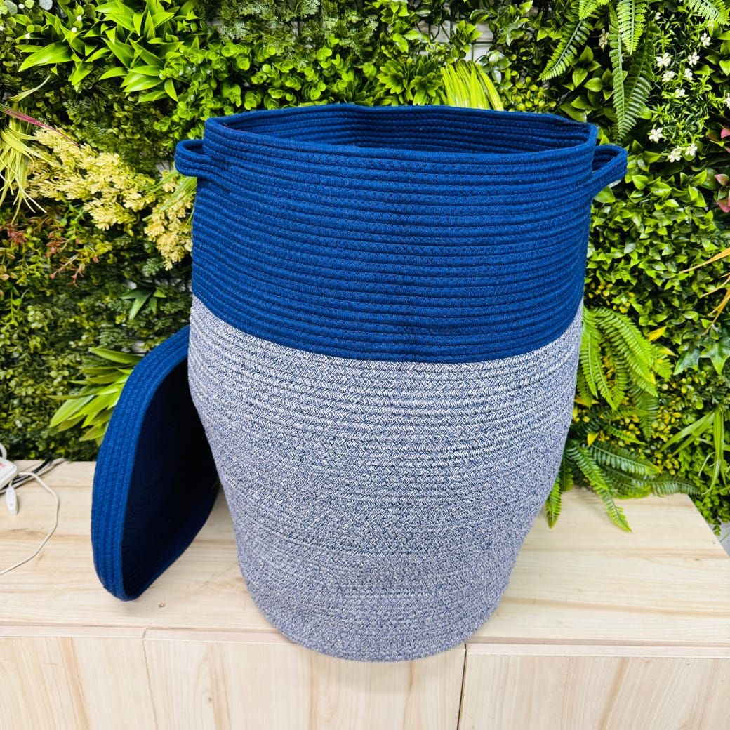 Cotton Rope Basket with Lid _0
