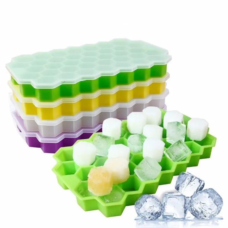 Reusable honeycomb silicone ice cube mould _0