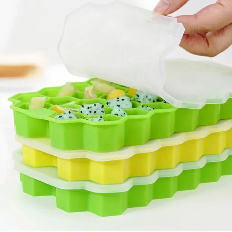 Reusable honeycomb silicone ice cube mould _1