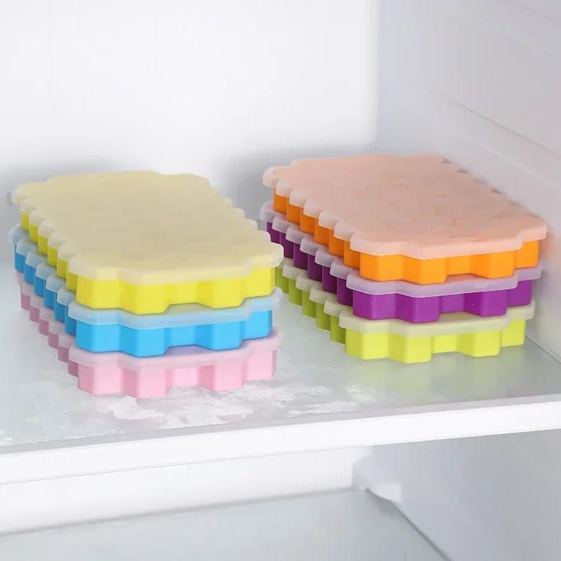 Reusable honeycomb silicone ice cube mould _4