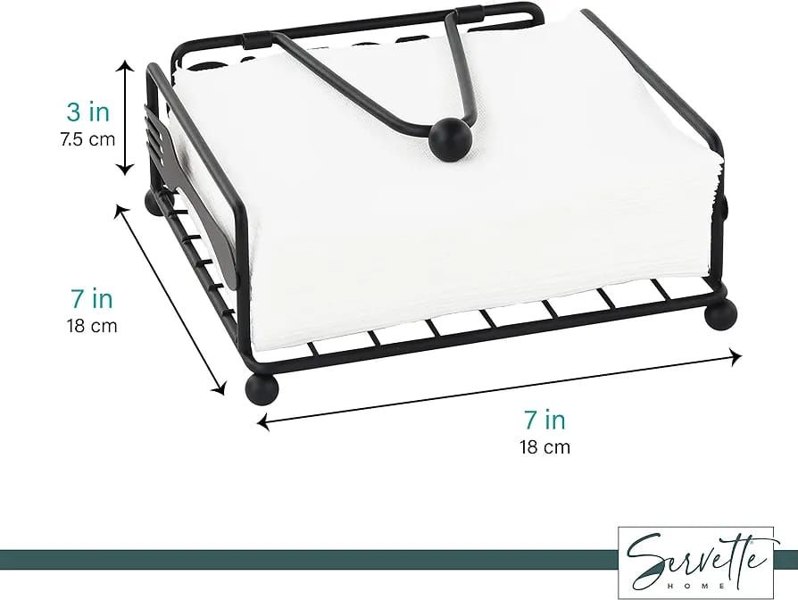 Black Cuisine Metal Napkin Holder_6