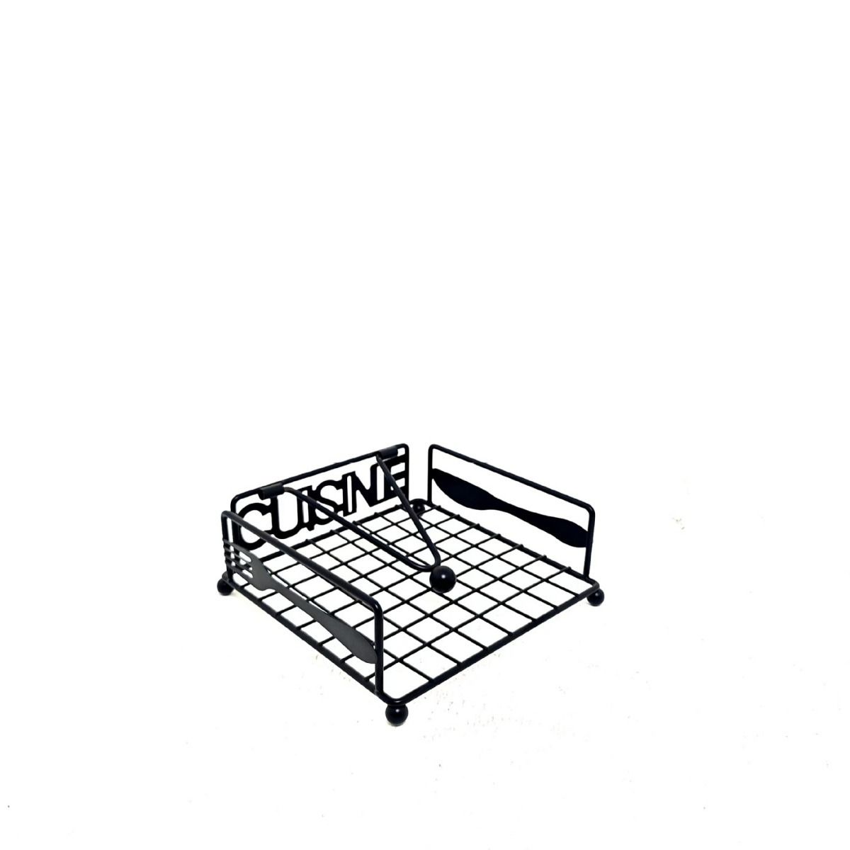 Black Cuisine Metal Napkin Holder_2