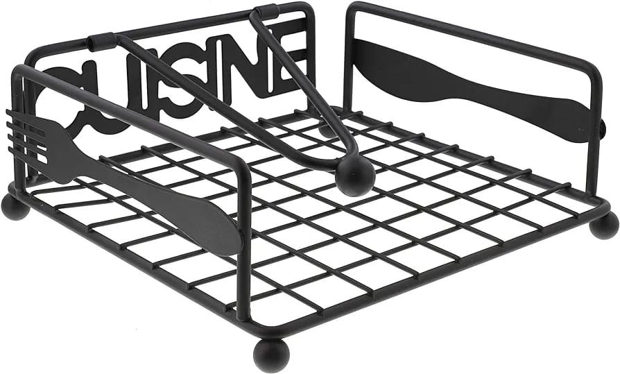 Black Cuisine Metal Napkin Holder_5