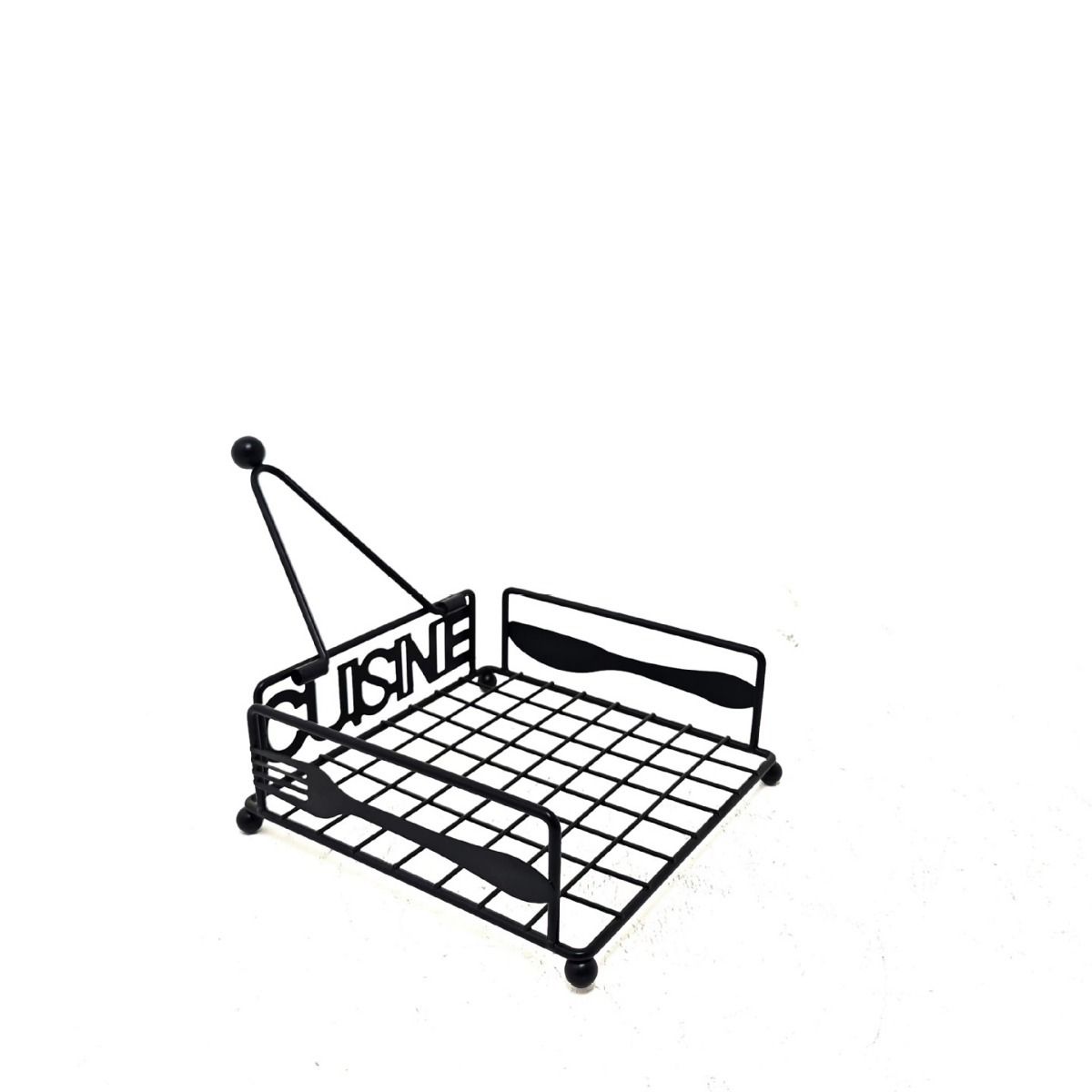 Black Cuisine Metal Napkin Holder_1
