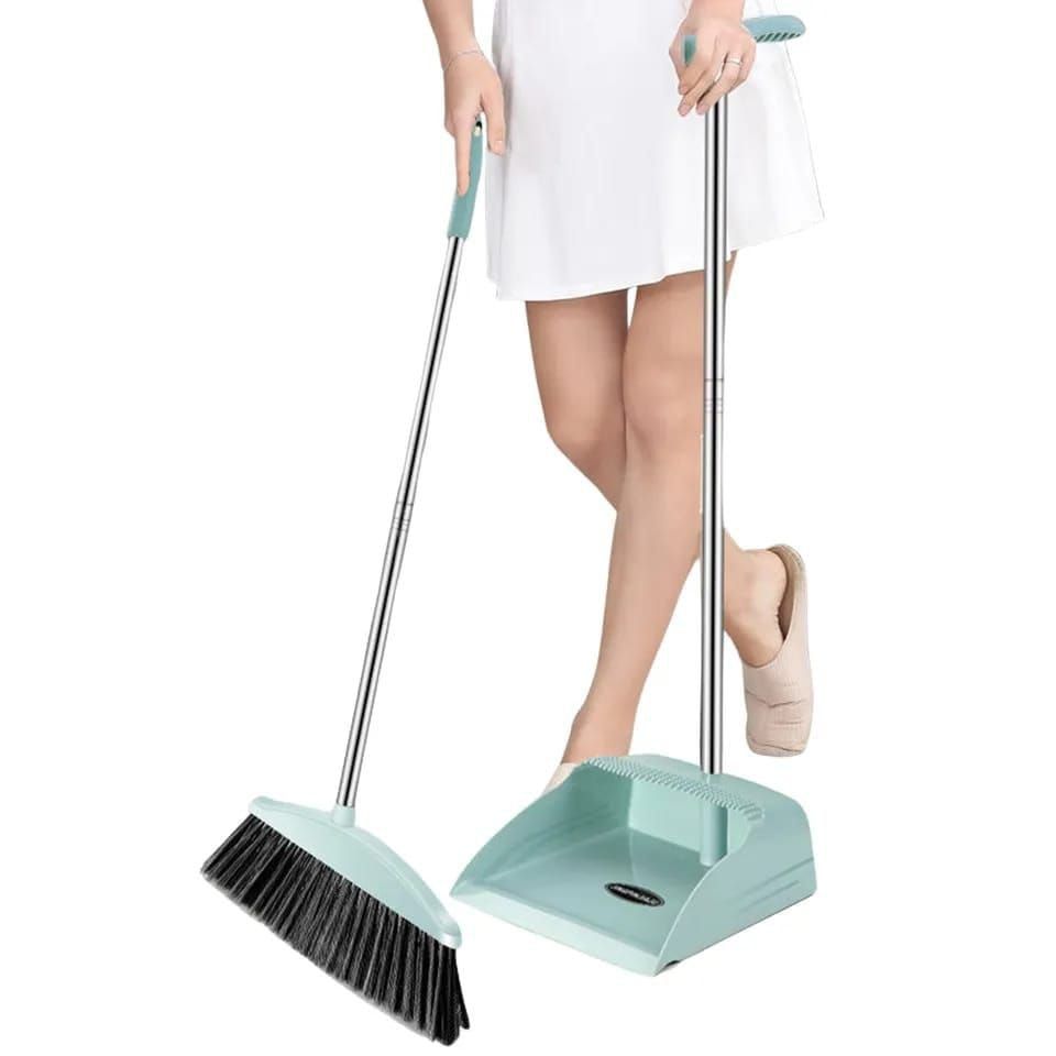 Broom and scoop folding dustpan set _1