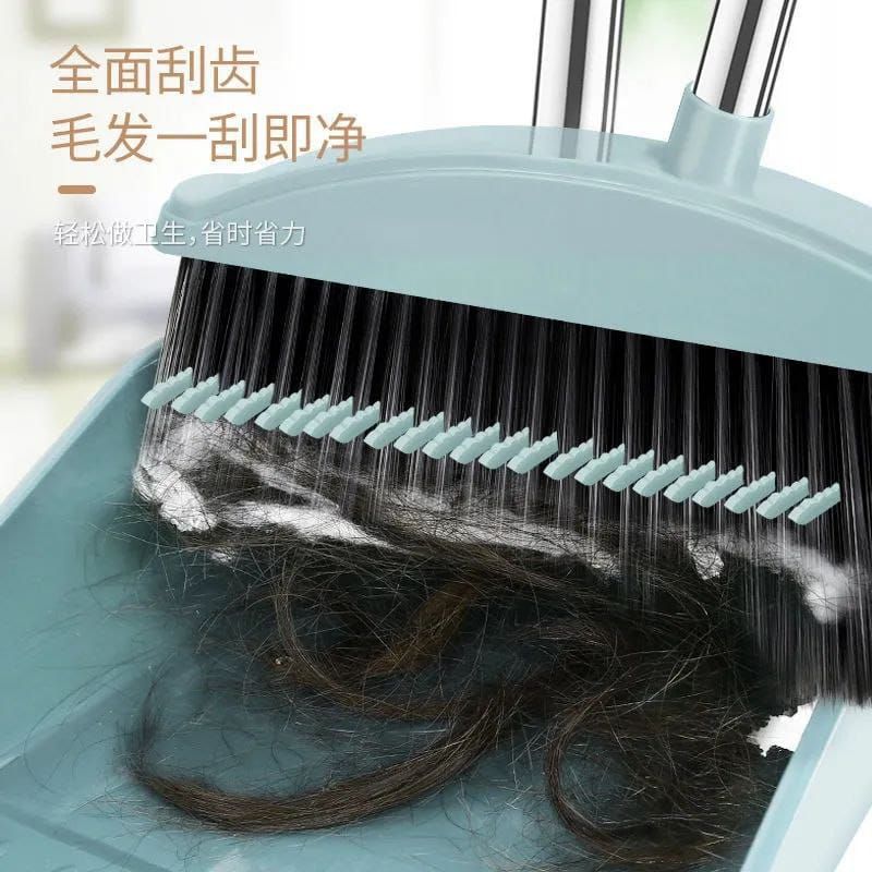 Broom and scoop folding dustpan set _4