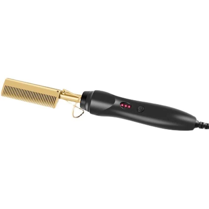 Electric hair  straightening & curling hot comb _6