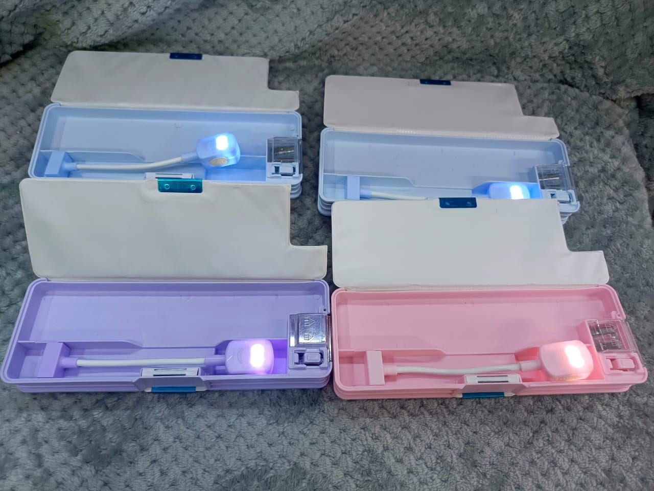 Pencil pouch with inbuilt light and Dual Sharpeners and Pencil Holders_2