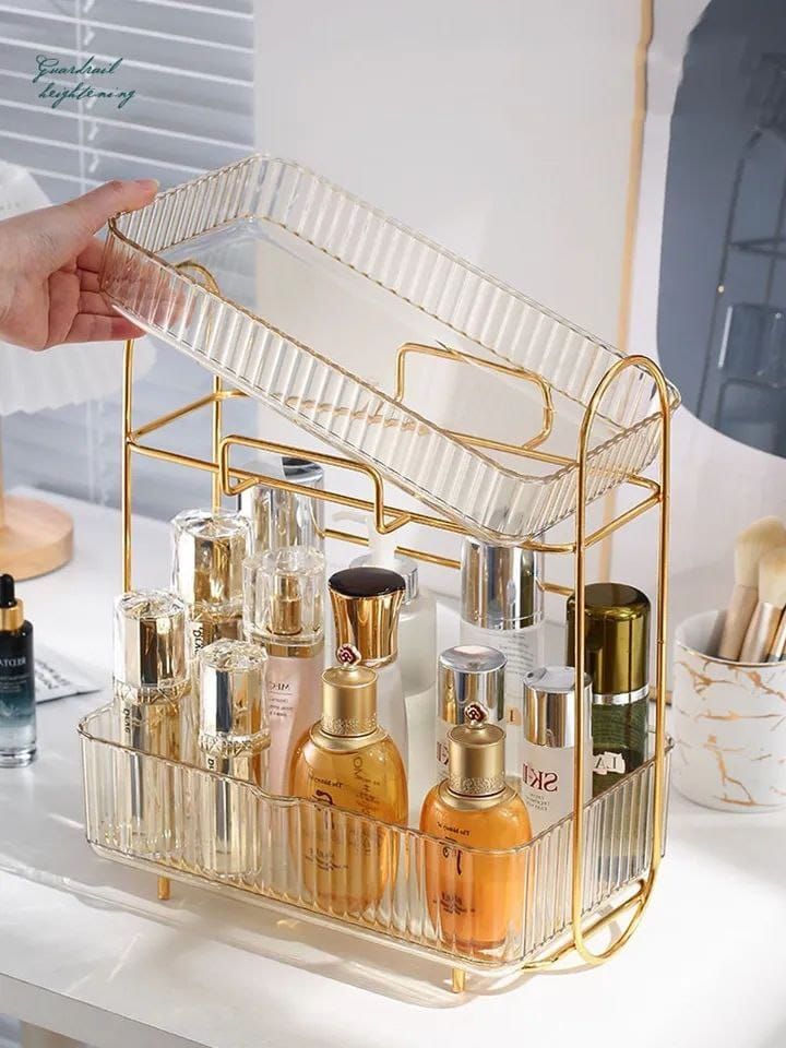 Acrylic Double layer cosmetic organizer_1