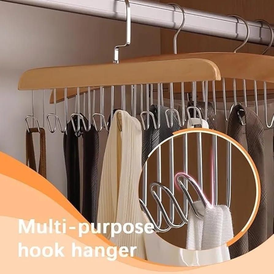Wooden Hangers with hooks _3