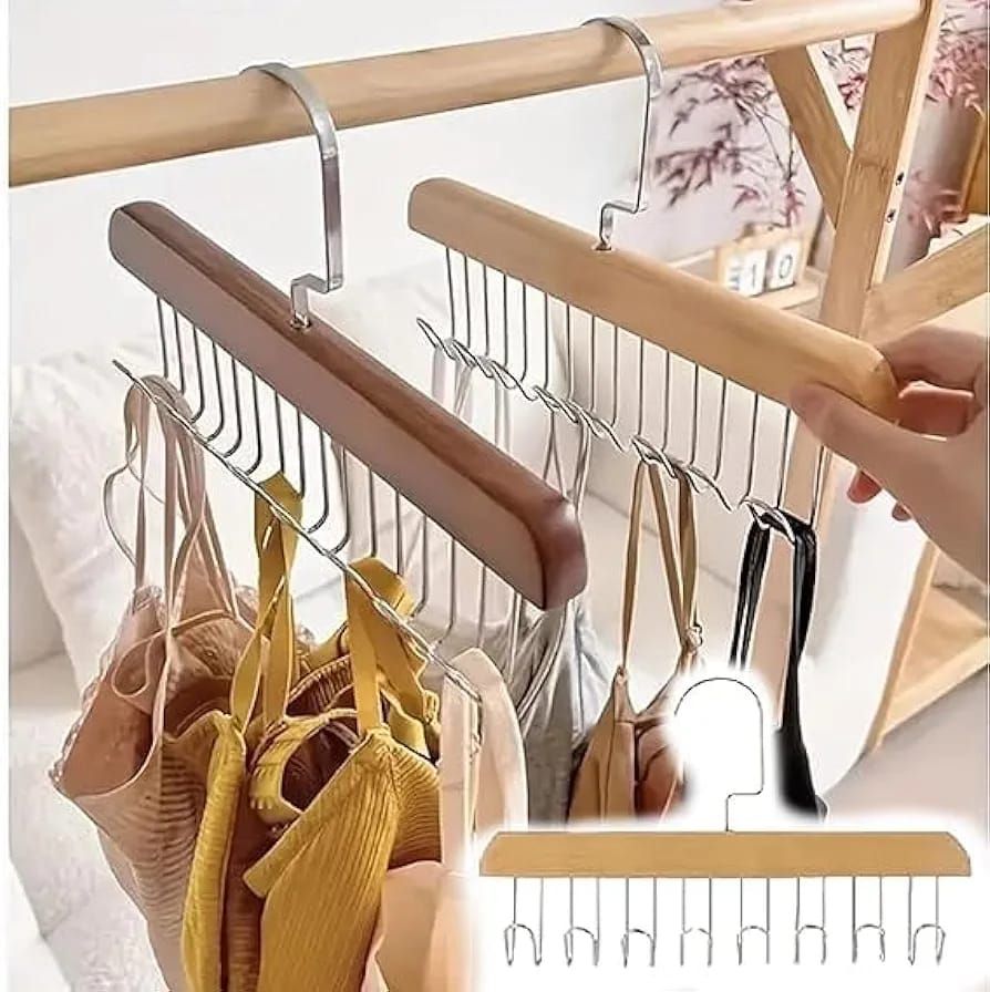Wooden Hangers with hooks _5