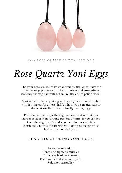 Rose Quartz Yoni Egg Set _0