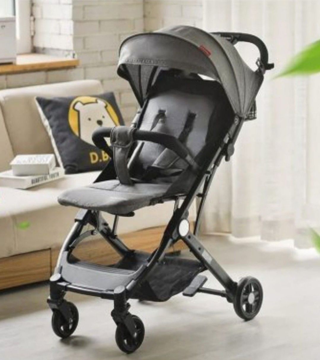 One hand Lightweight Stroller-Grey-Blue-Black_5