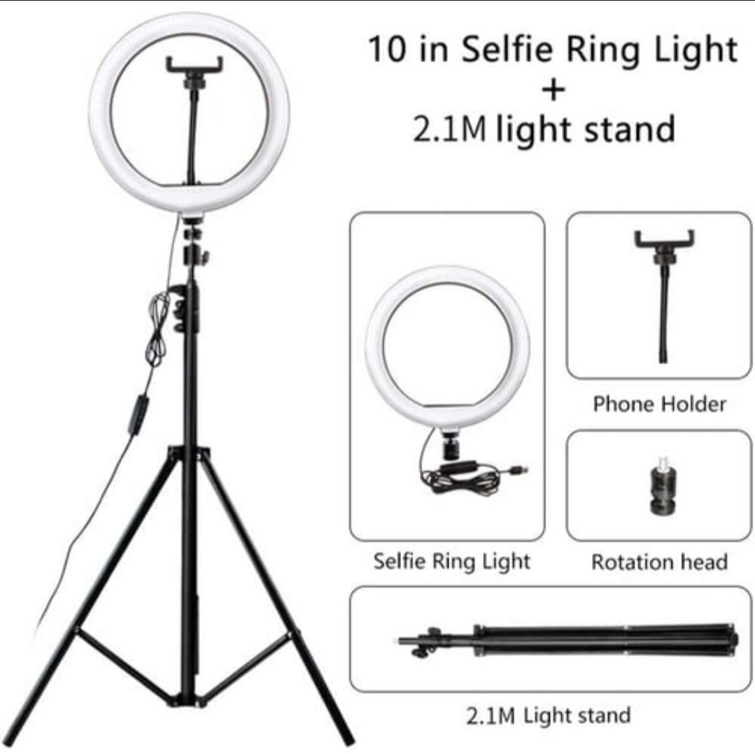 26cm Video Live Light Dimmable LED Selfie Ring Light_4