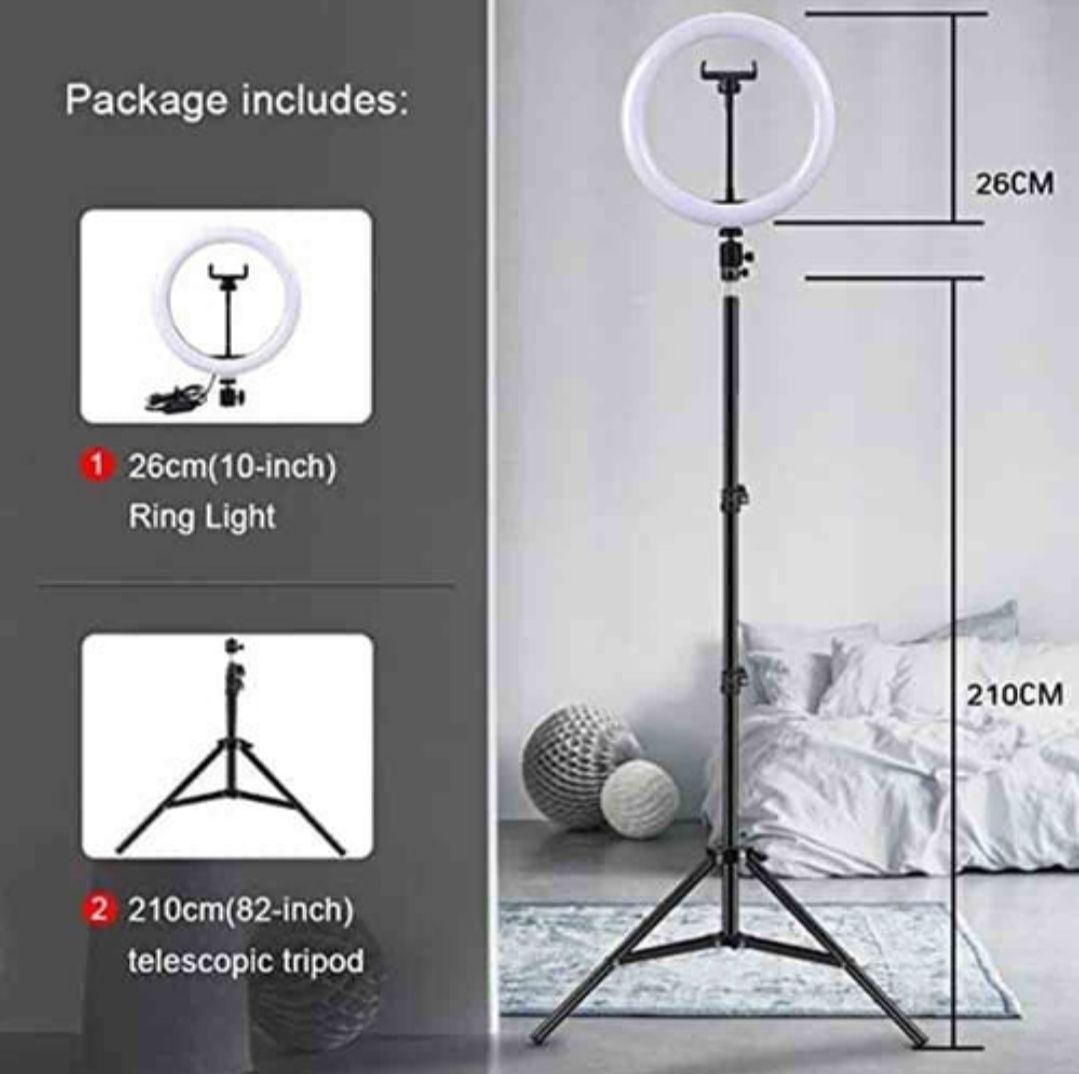 26cm Video Live Light Dimmable LED Selfie Ring Light_2