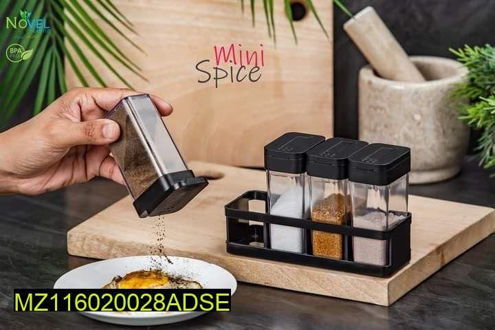 4 in 1 Mini Crystal Spice Jars With Stand _0