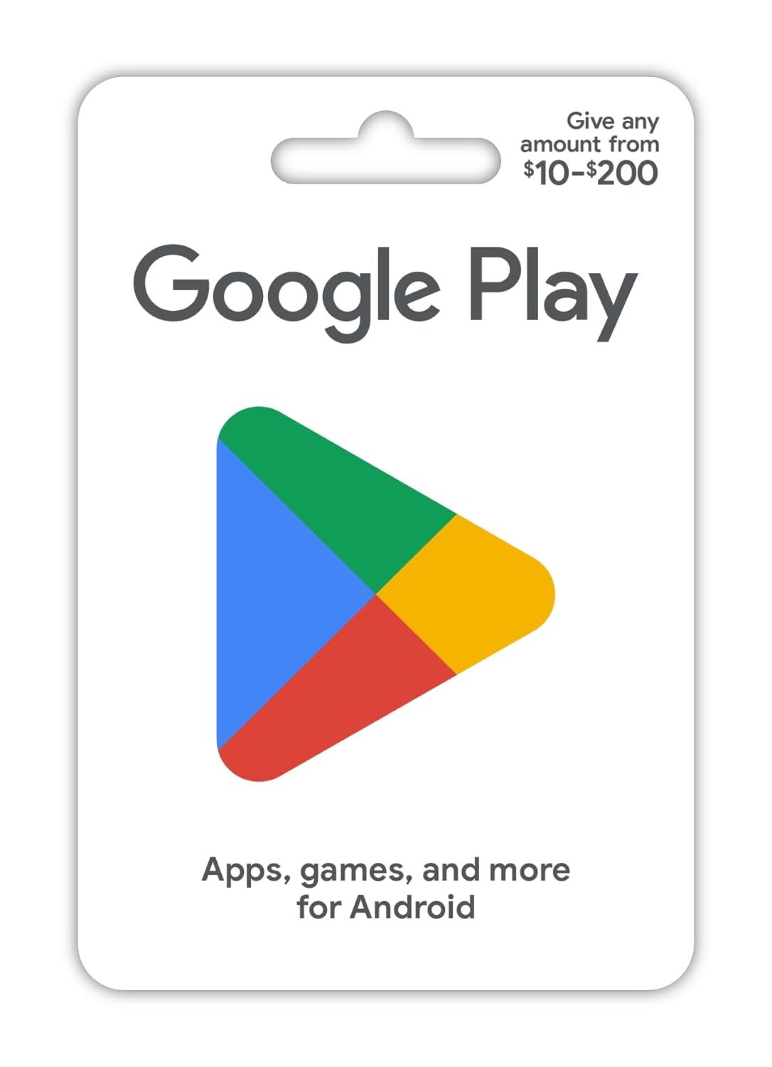  Google Play gift card - give the gift of games, apps and more (US Only)_0