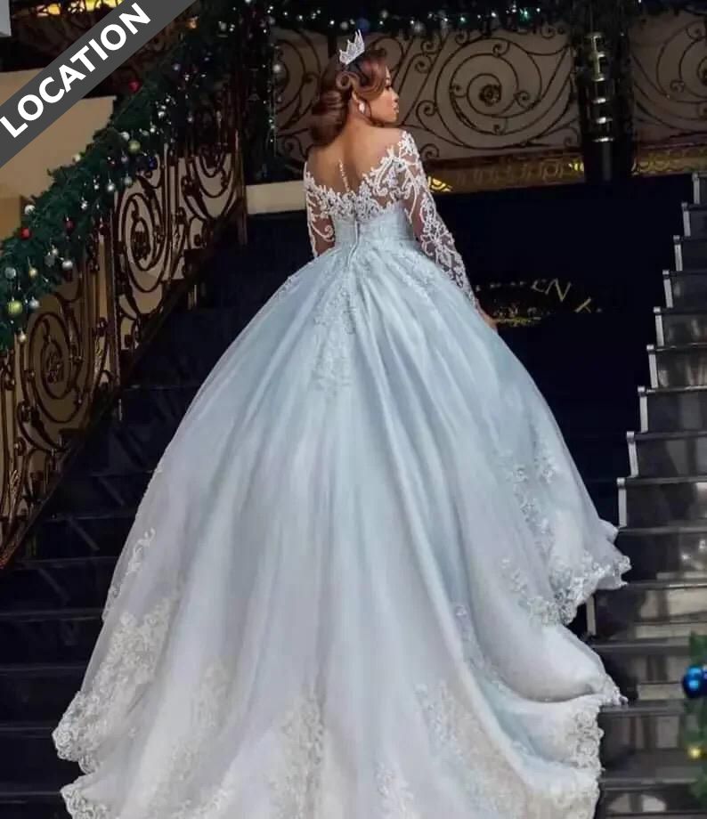 Robe de mariage princesse longue traine LOCA_1