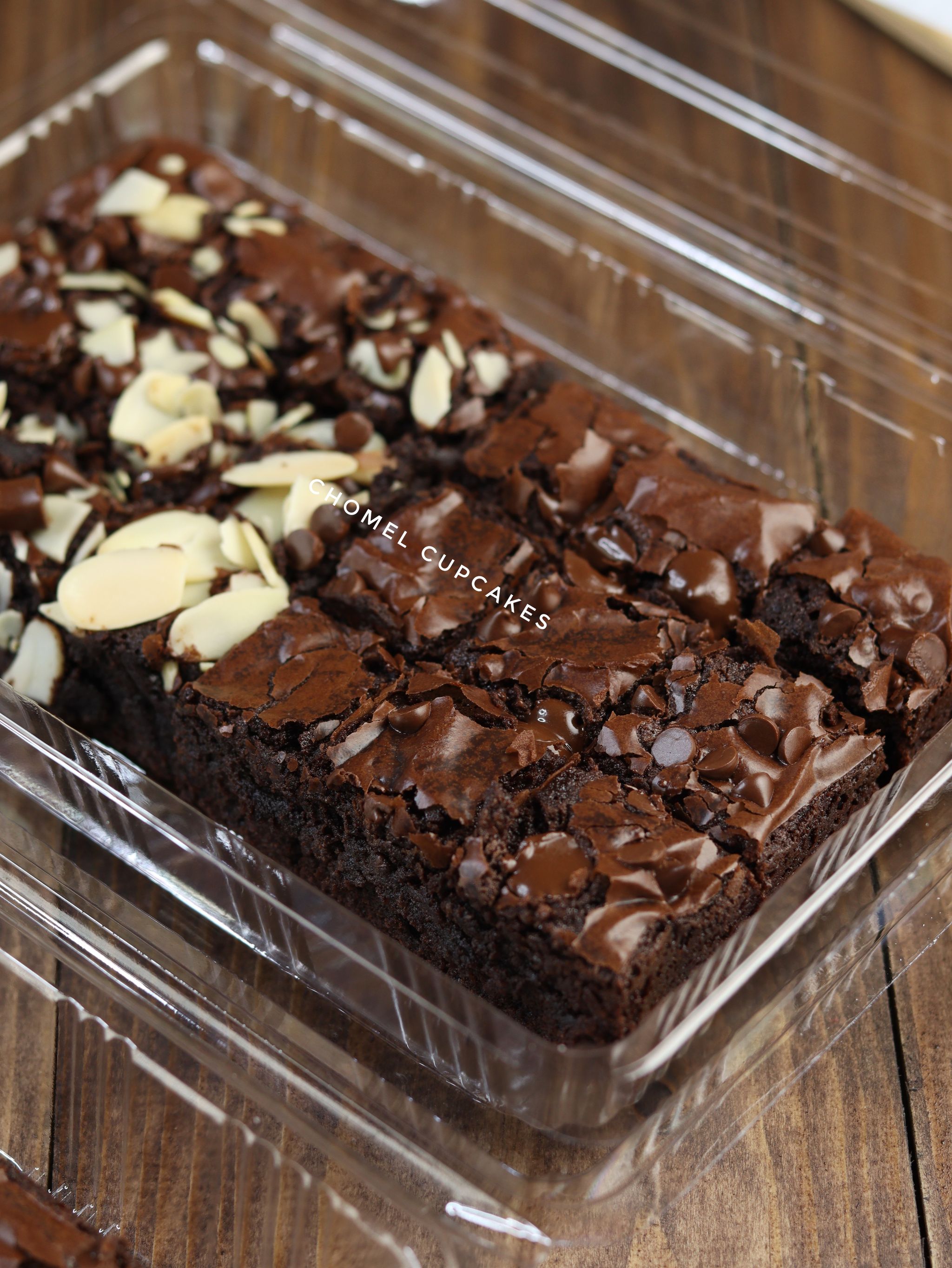 Fudgy Brownies with Half Almond Half Choc Chips _3