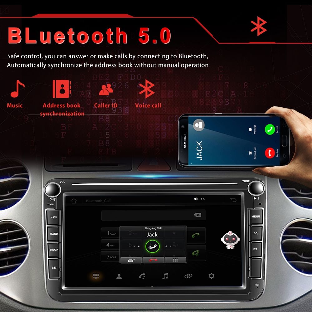 Rádio android 13 Volkswagen 4/64GB 8Core 4G CARPLAY WIFI GPS_3