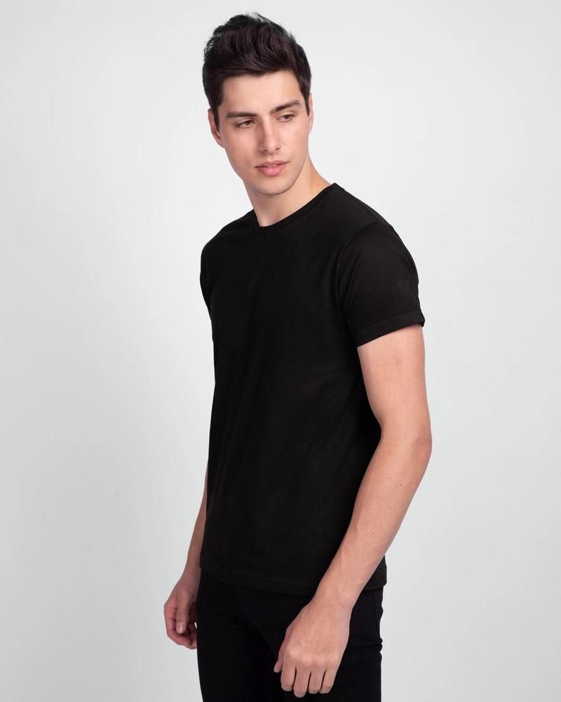 1 PC Men's Stitched Round Neck t-shirt _0