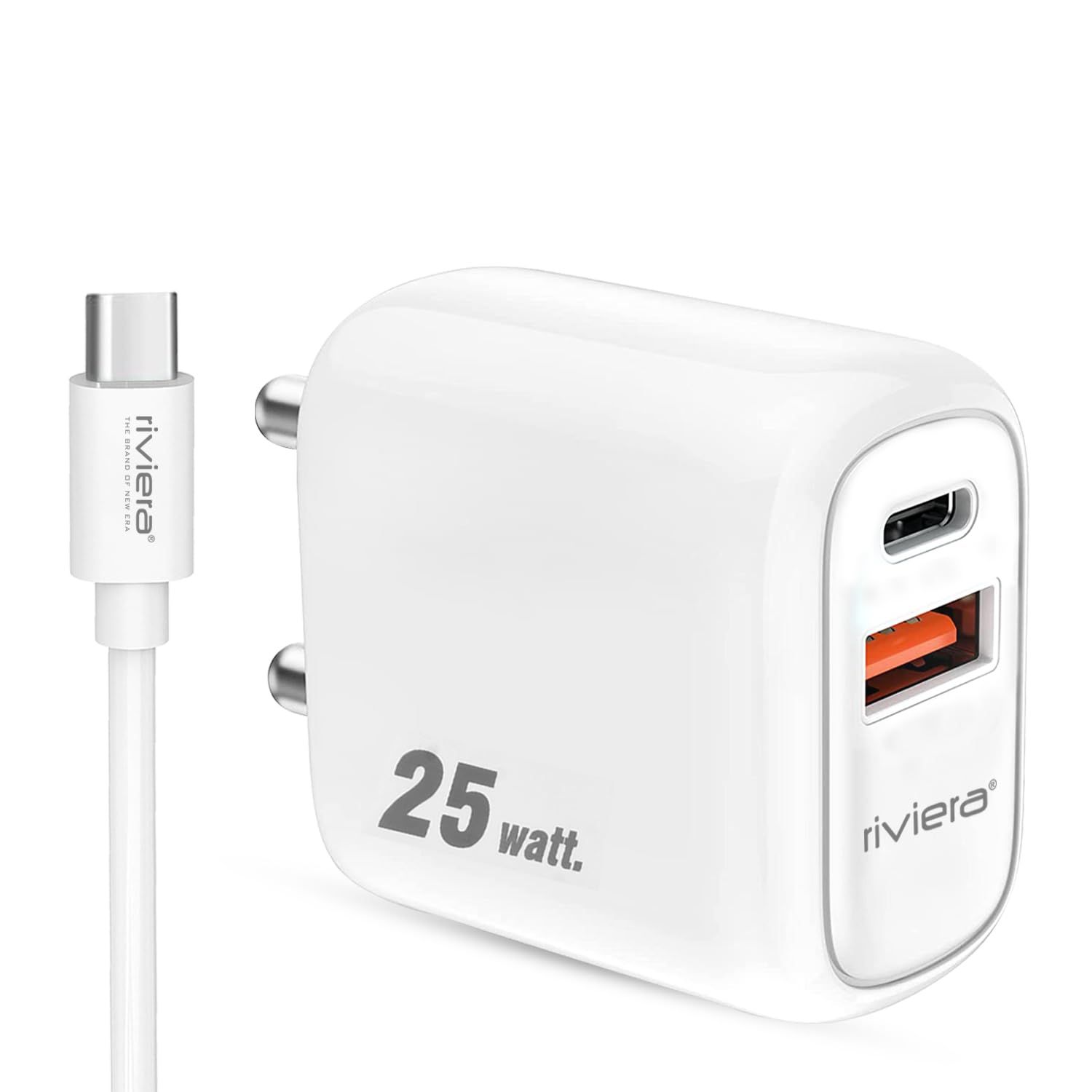 Riviera 25W PD 3.0amp Charger With Type C Cable_0