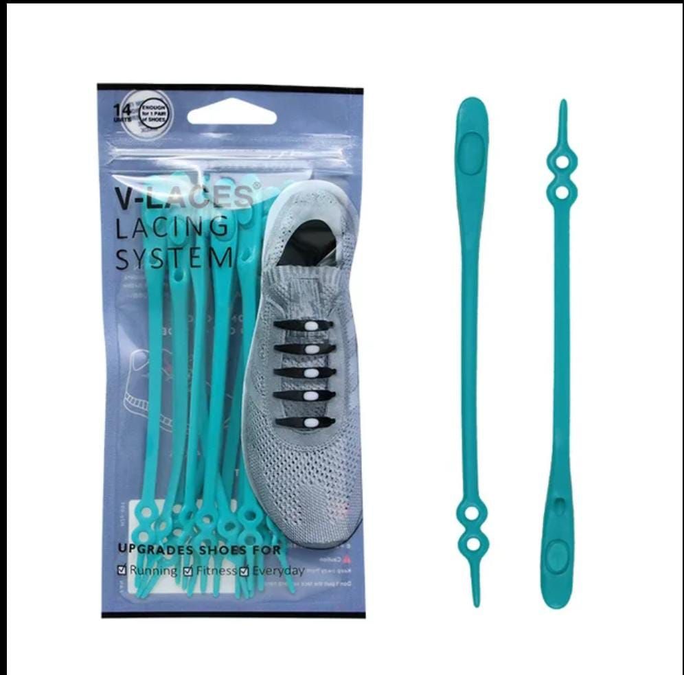 14pc Silicone Shoelaces Round Elastic Shoe Laces _0
