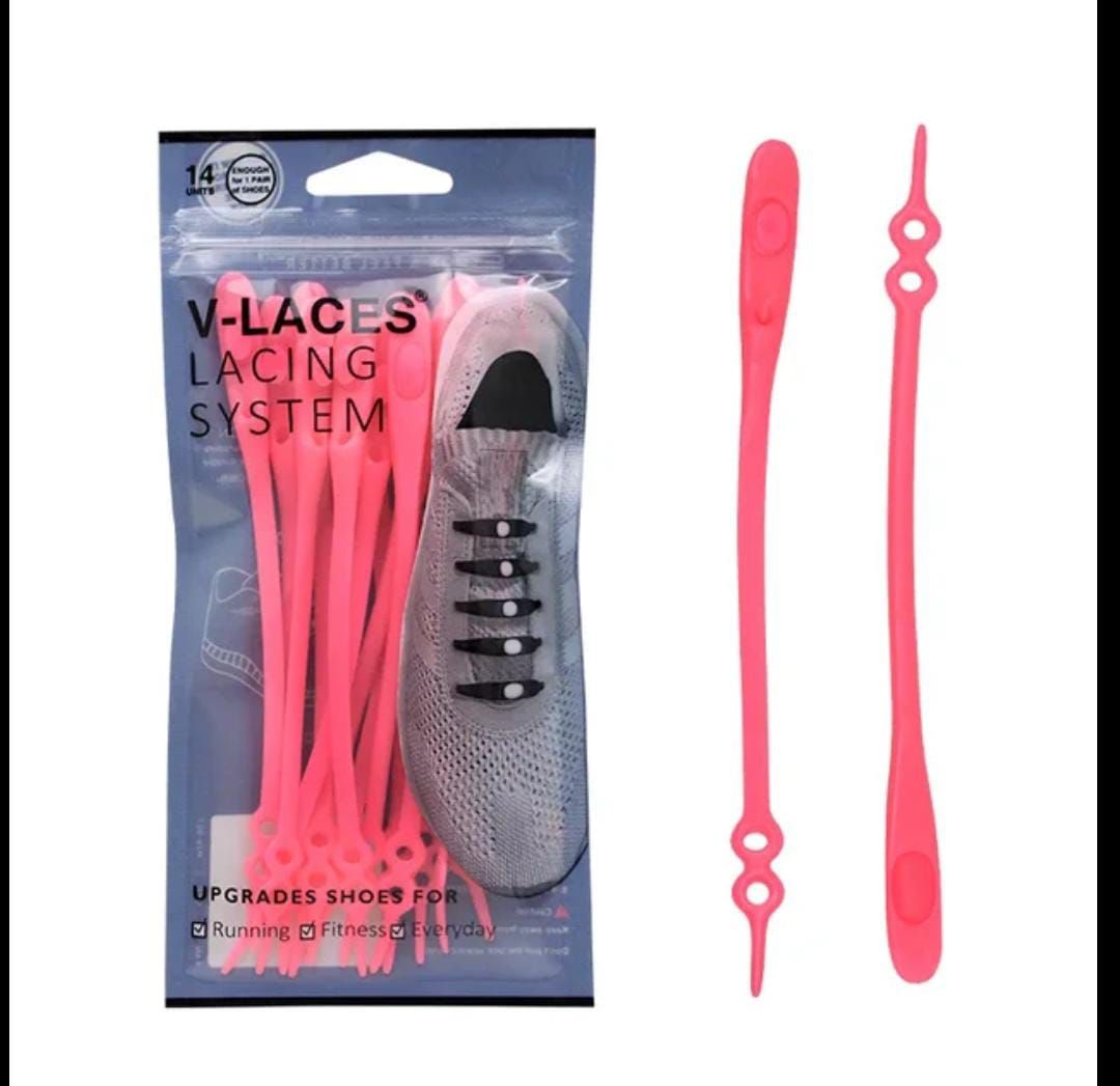 14pc Silicone Shoelaces Round Elastic Shoe Laces _0