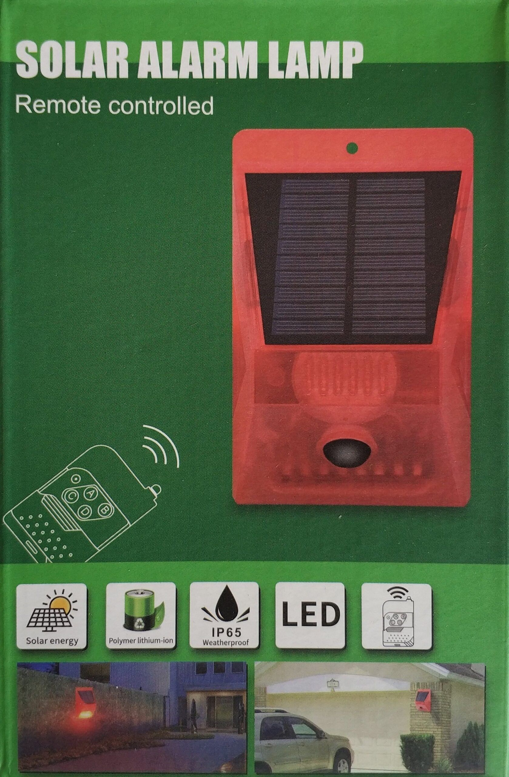 Solar Motion Sensor Remote Controlled Alarm_0