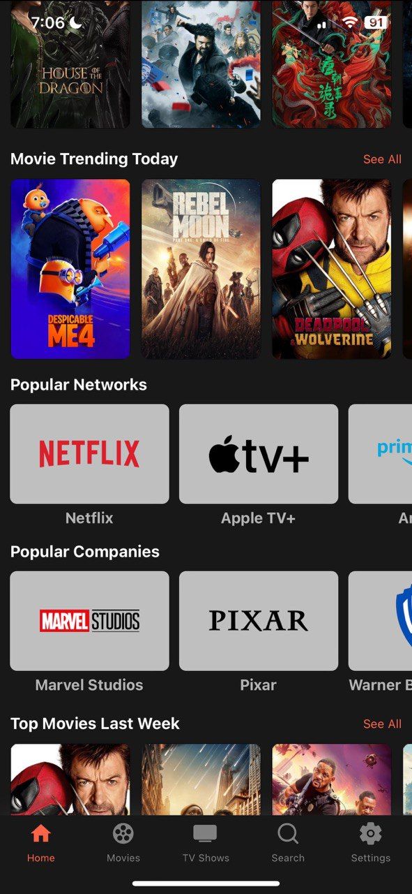 MOVIE STREAMING APP ( IOS , ANDROID , SMART TV )_3