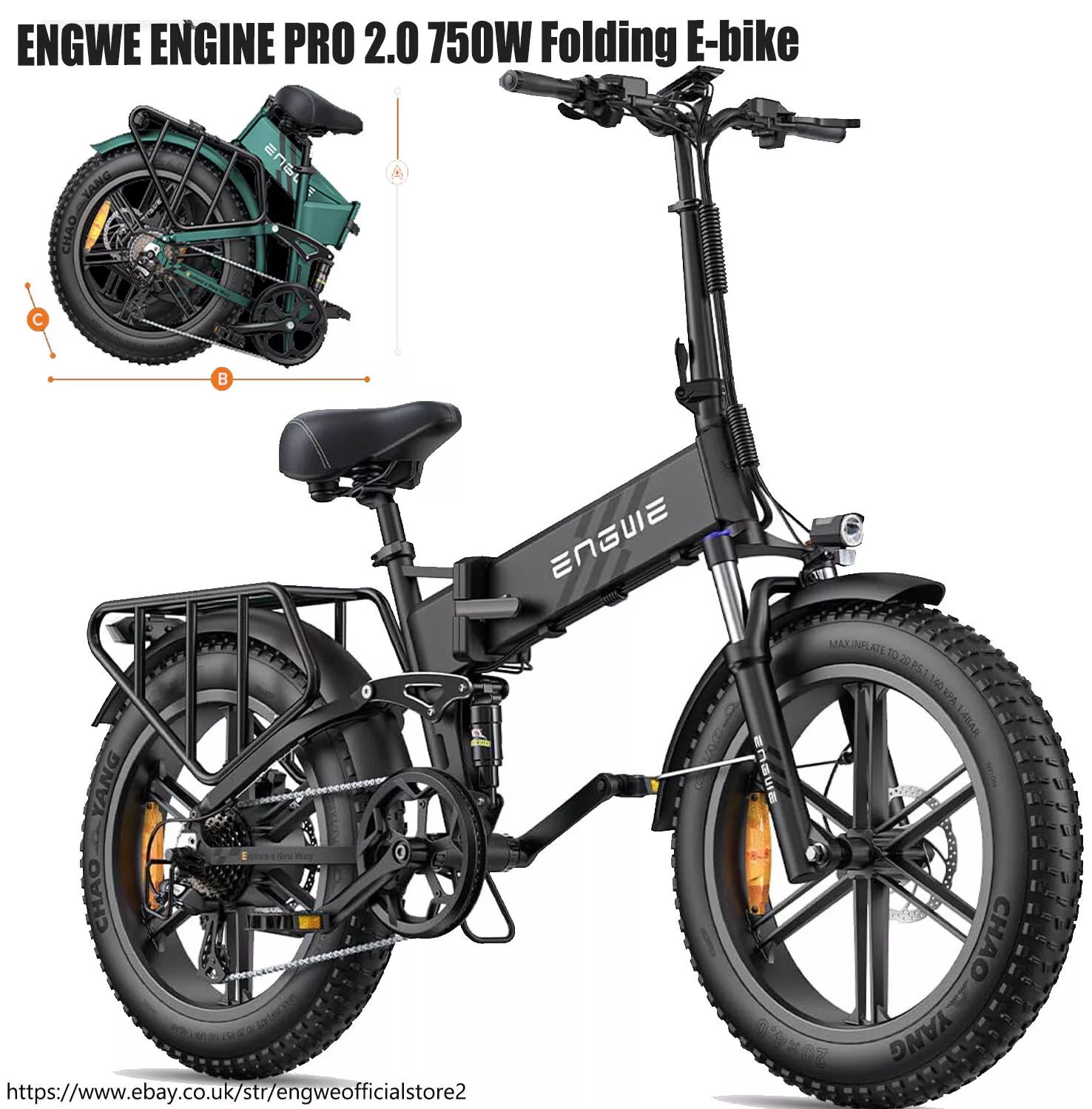 Electric Bike Engwe EP-2 Pro Fat Tire Bike 750w_1