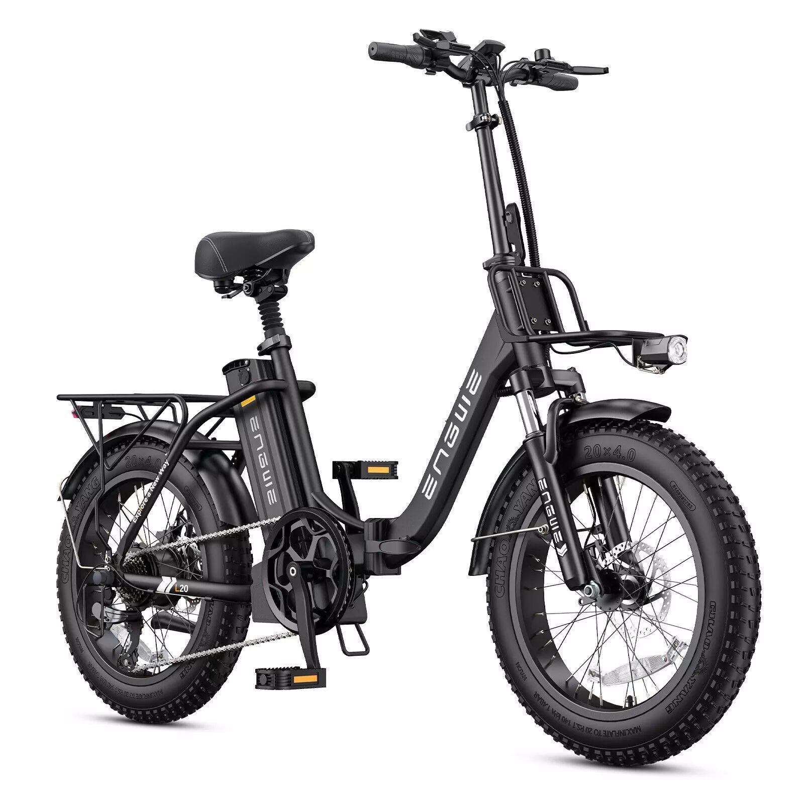 Engwe L20 13ah 250w 20*40 Fat Tire Electric Bike 66-140km Range_0