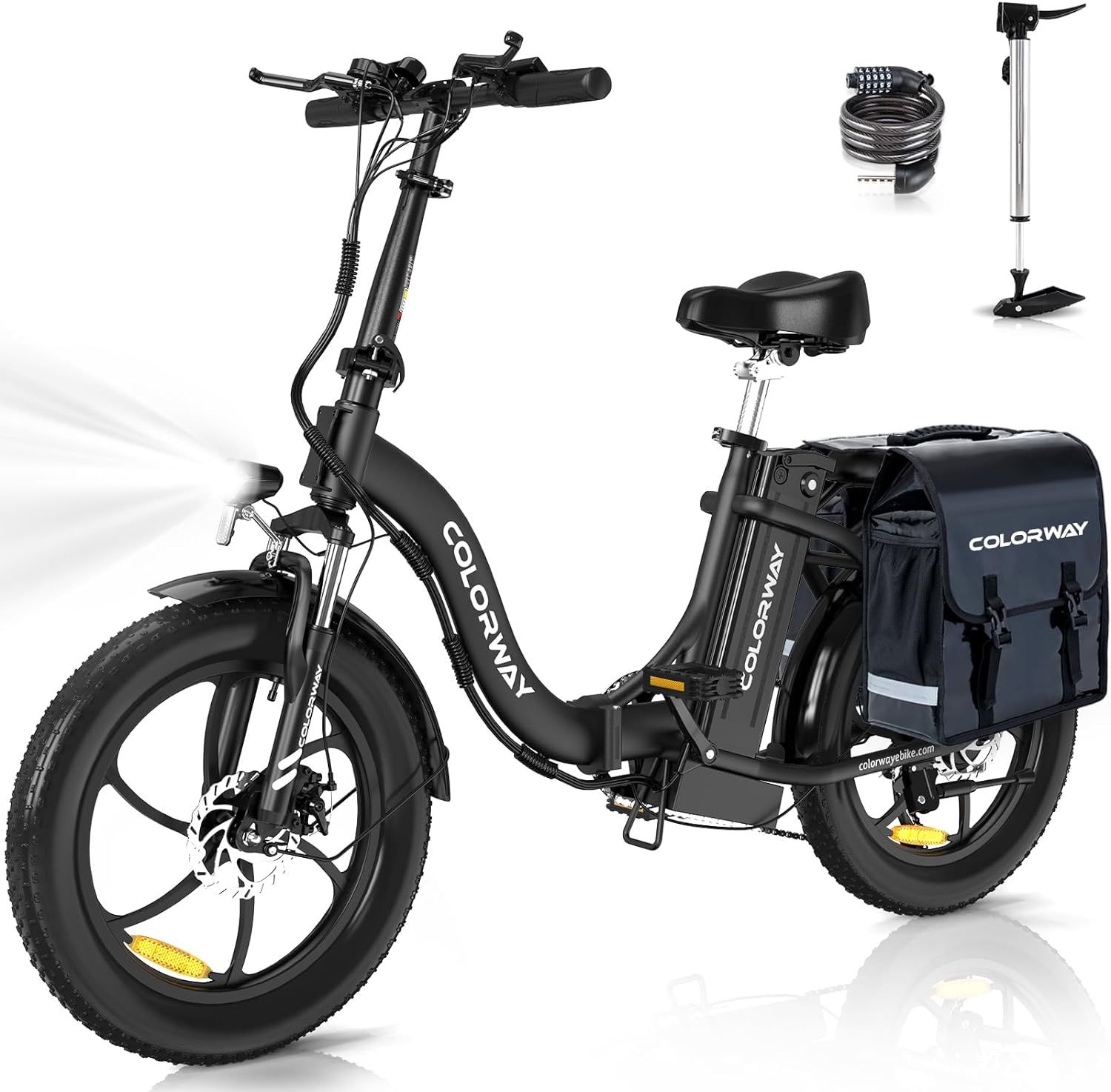 COLORWAY E bike 20" Folding Bike with 36V Battery 250W Motor for Adult_0