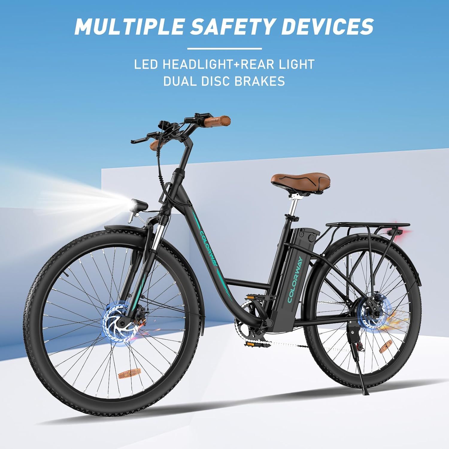 COLORWAY Electric Bikes, BK31 Built-in 36V 15Ah Battery,7 Speed 250W_4