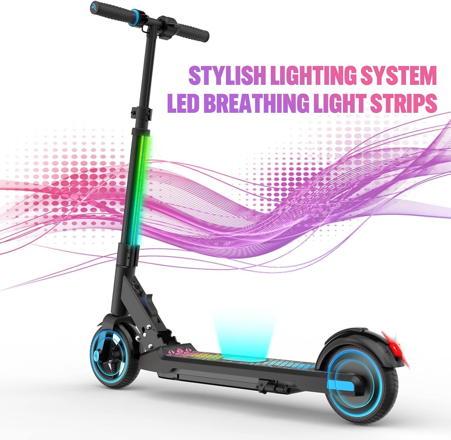 (EV06C-Black) Electric Scooter Adult or Kids, Foldable E Scooter_4