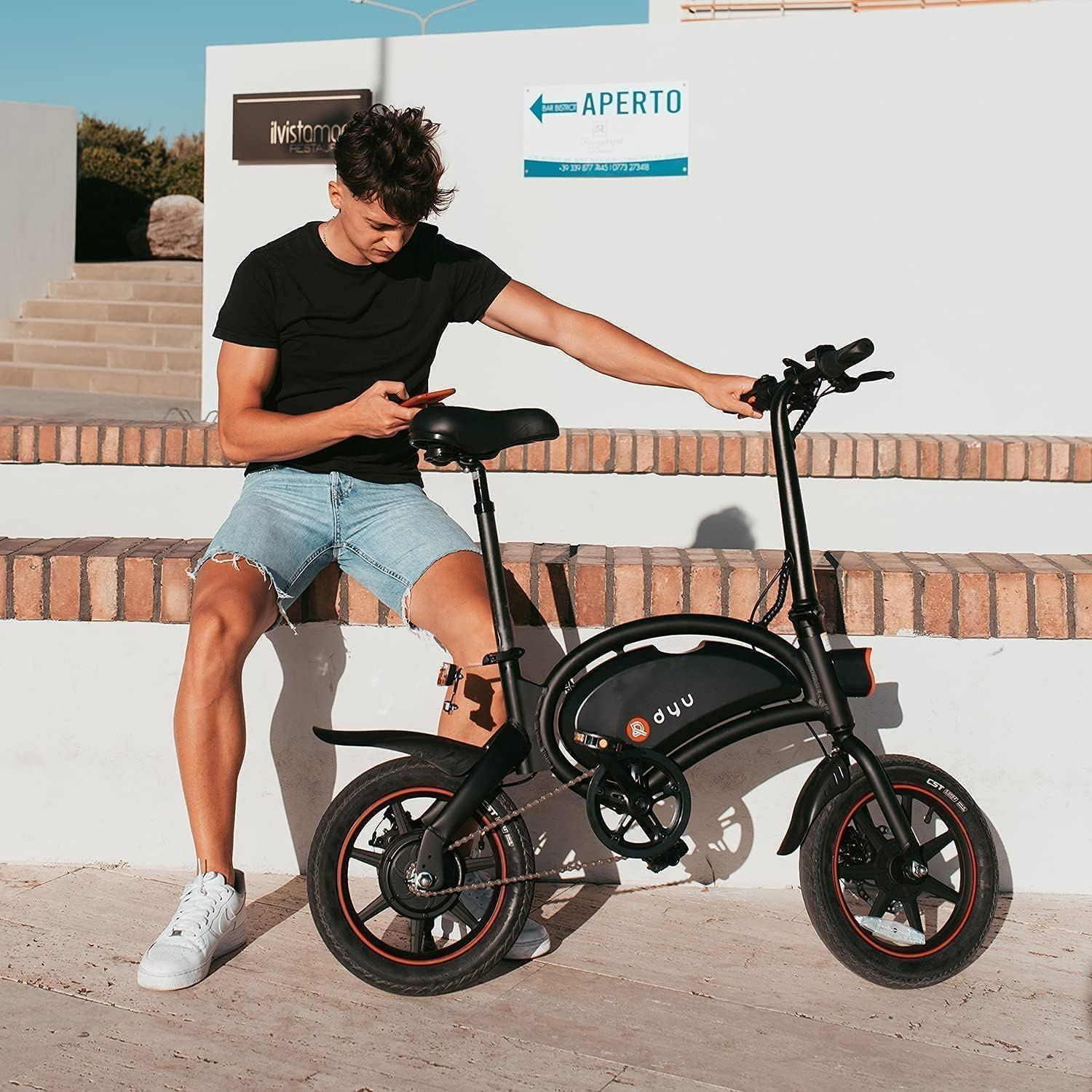 DYU D3F Folding Electric Bike - 14" Wheels, 250W Motor, 36V Battery_5