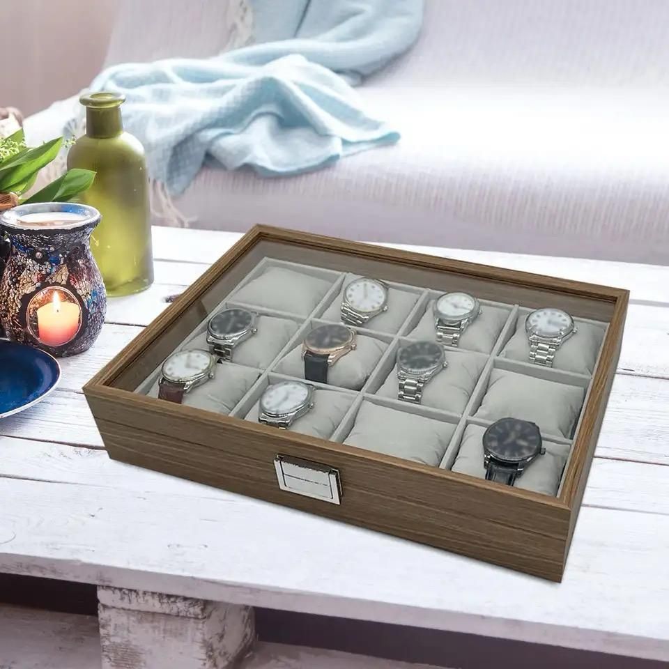 12pc Wooden Watch  Organizer_0