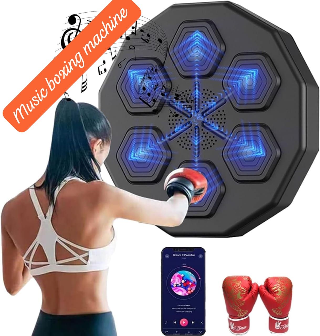 Intelligent Bluetooth music  Boxing Fitness Trainer  _0