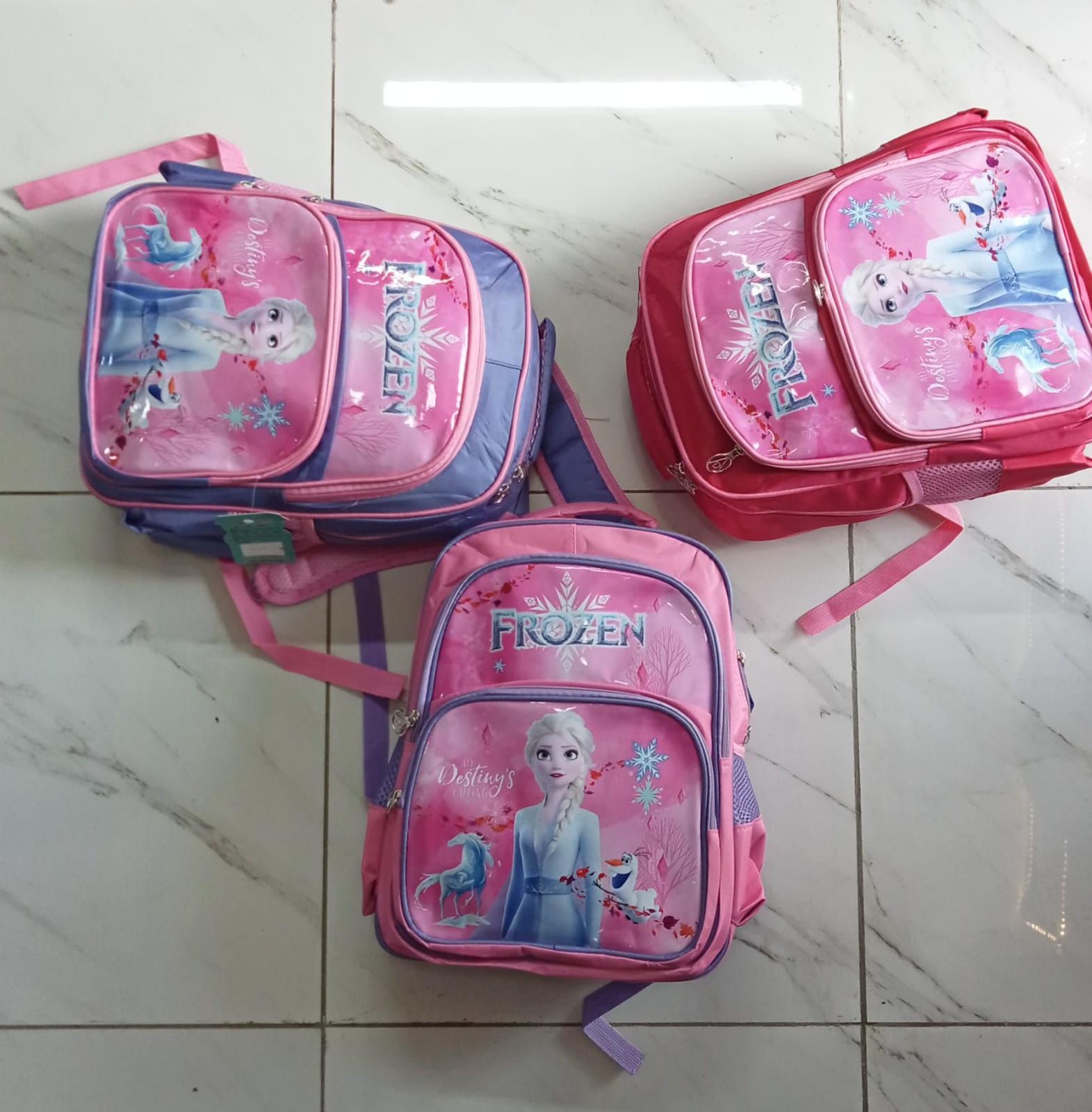 Disney Cartoon 3 compartment School Bag_0