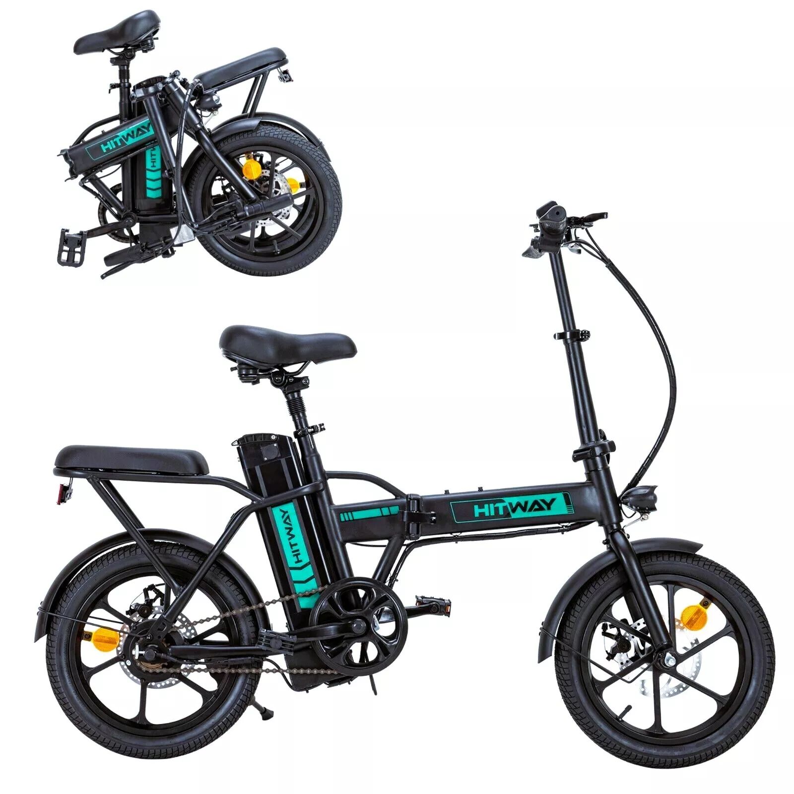 HITWAY Electric Bike Foldable 250W Motor, Range Up to 35-70Km_1