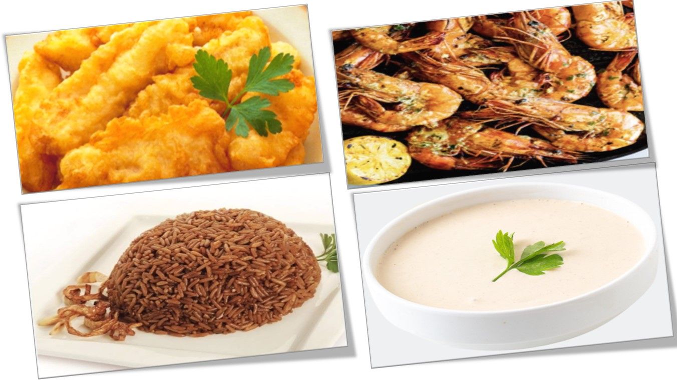 3pcs Fried Fillet , 6pcs of Prawns (Fried or Grilled) , Sayadiyah Rice, Tahini _0