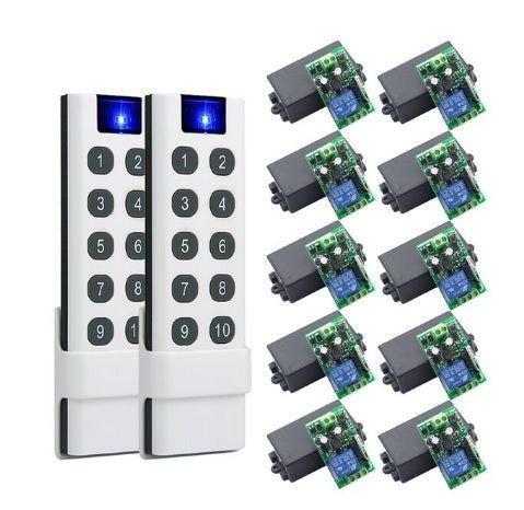 KTNNKG 433 Mhz DC 12V 10CH Wireless Remote Control Switch Kit_0