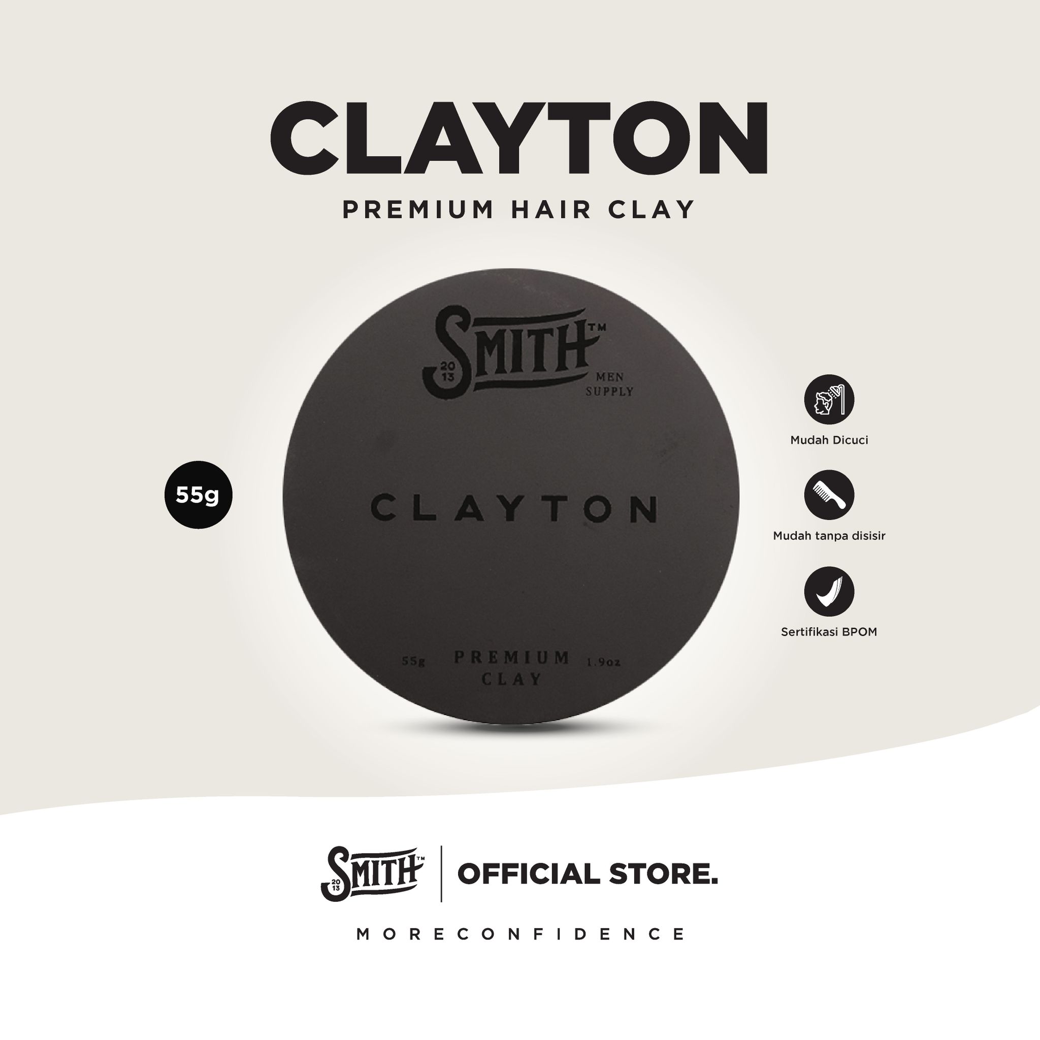 SMITH - Clayton Hair Premium Clay 55gr_0