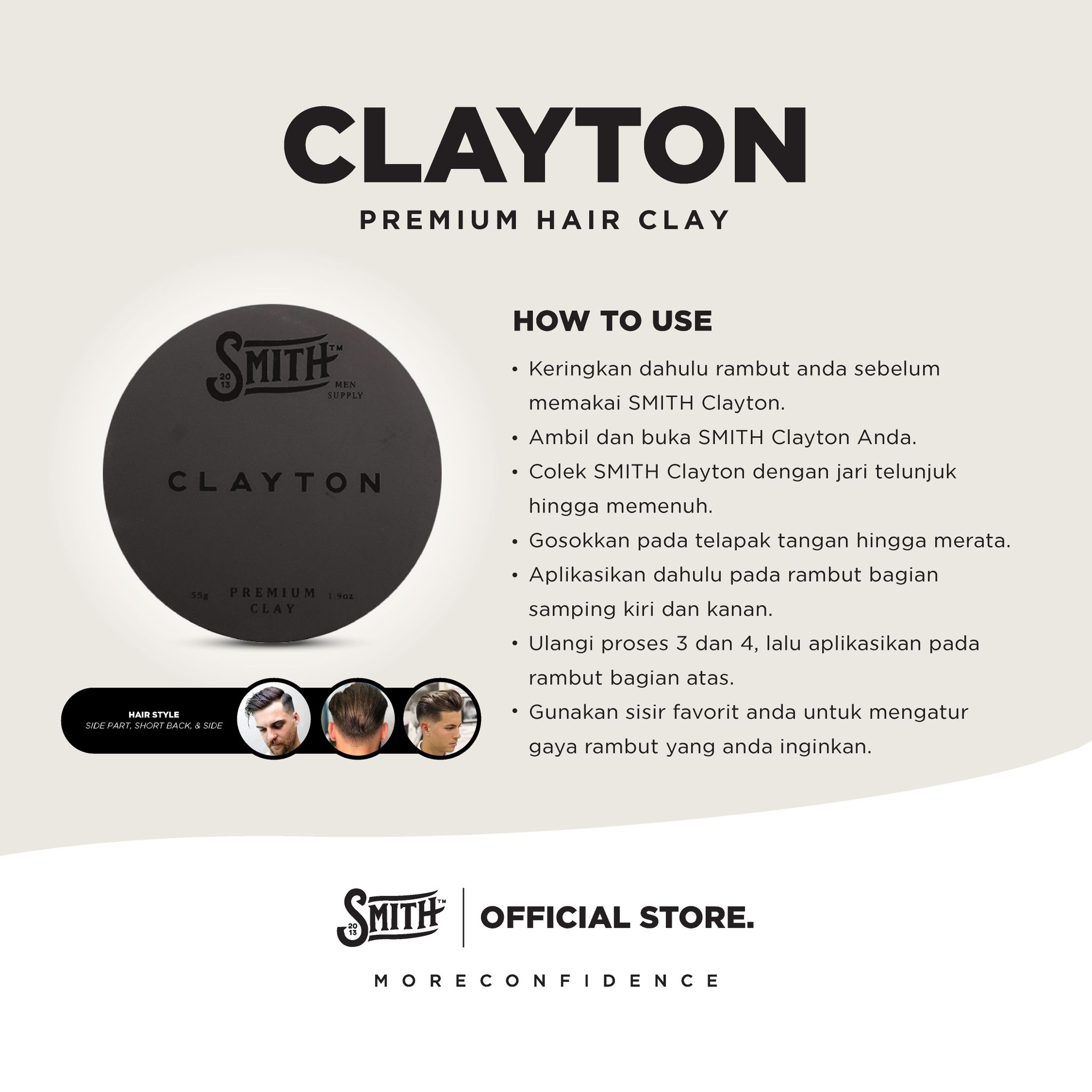 SMITH - Clayton Hair Premium Clay 55gr_1