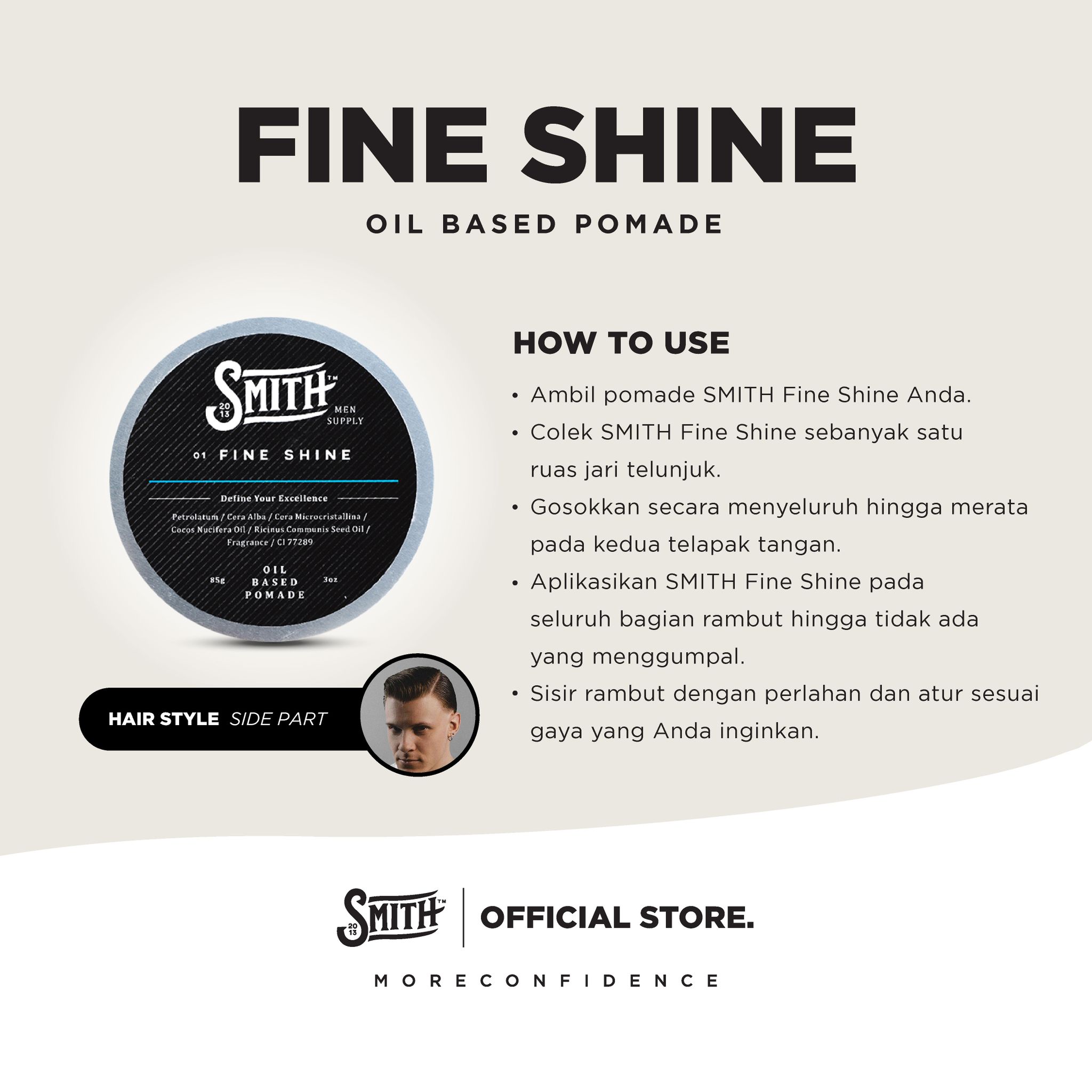 SMITH - Fine Shine Hair Pomade Oil Based 85gr_1