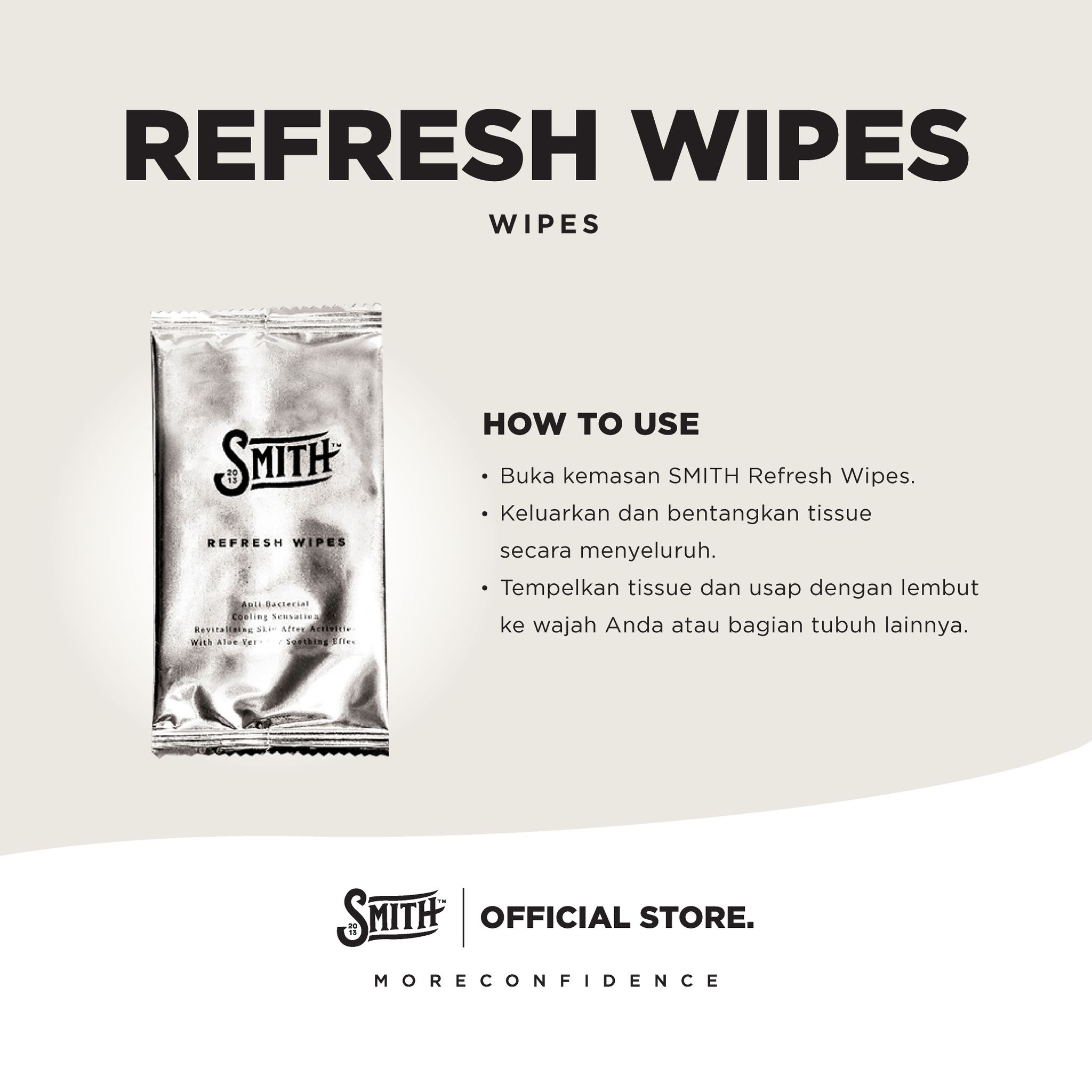 SMITH - Refresh Wipes - Face Wipes/Tisu Wajah 15pcs_1