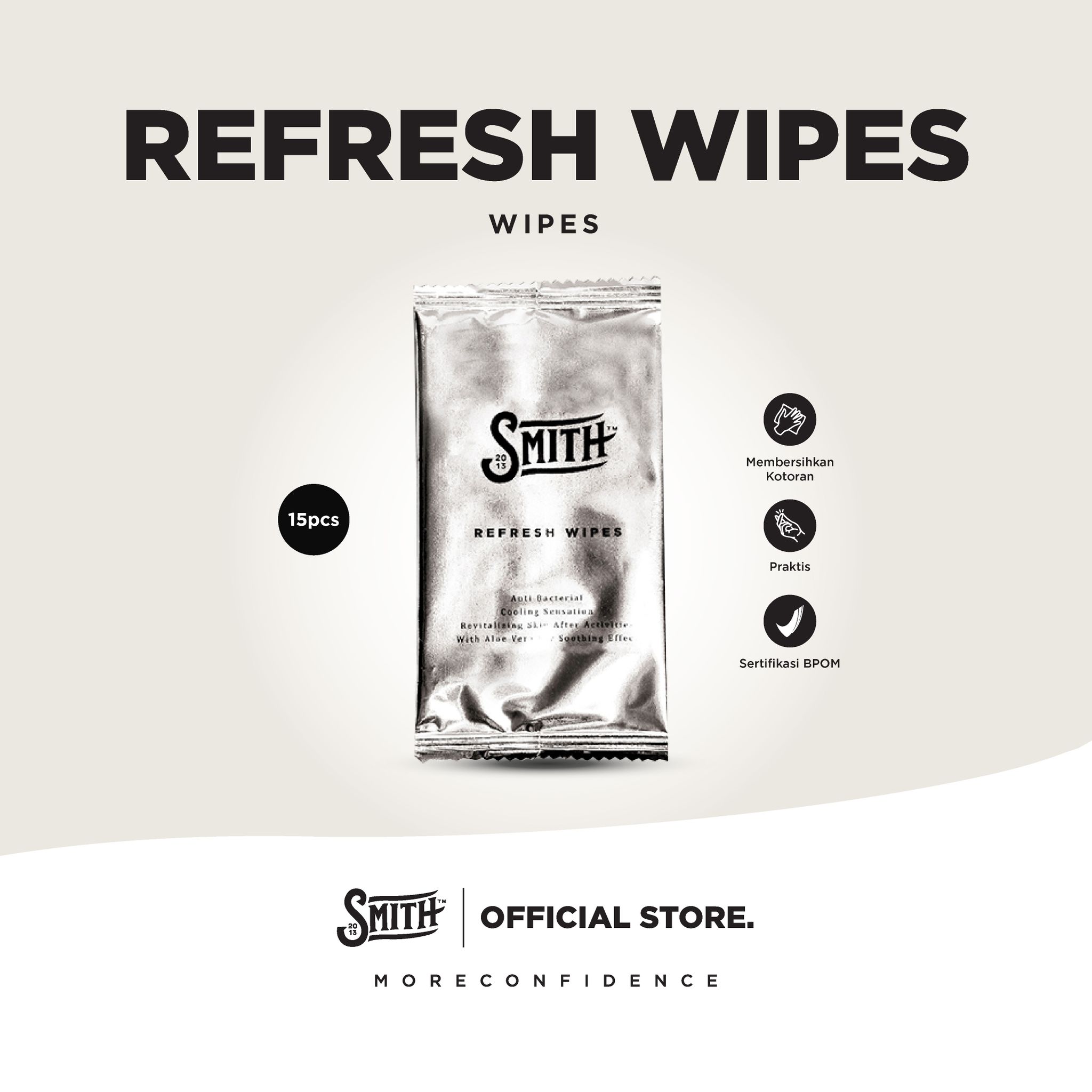 SMITH - Refresh Wipes - Face Wipes/Tisu Wajah 15pcs_0